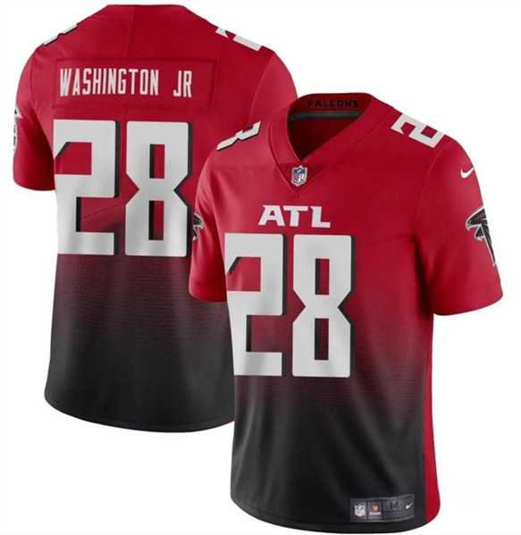 Men & Women & Youth Atlanta Falcons #28 Carlos Washington Jr Red Black Vapor Untouchable Limited Football Stitched Jersey